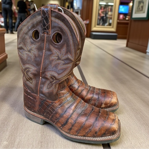 Double-H Boots Men's Size 8.5 Wide Roper Western Cowboy Leather Designer Boot - Picture 1 of 13